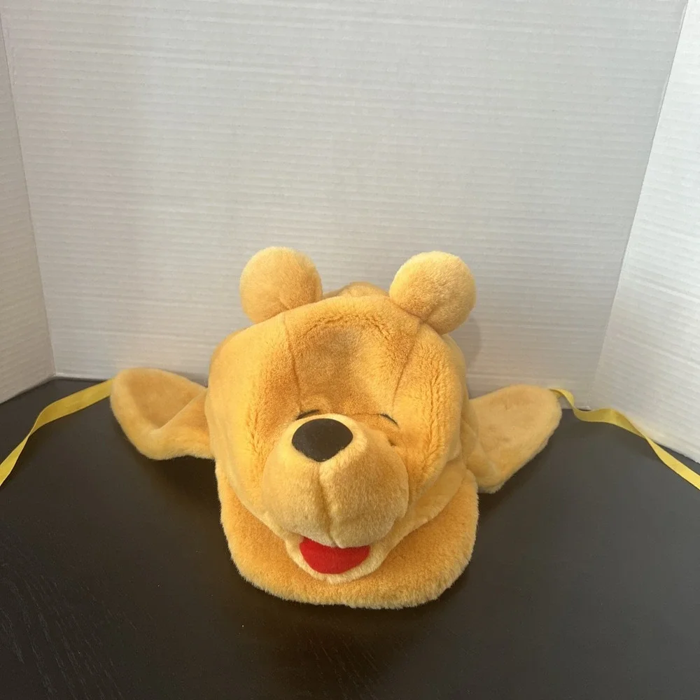 Disney Winnie the Pooh Hat Earflaps Infant Plush Vintage‎ Costume Head